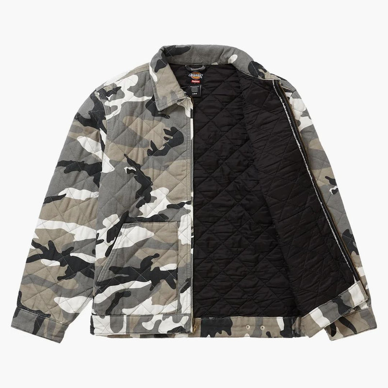 Supreme Dickies Quilted Work Jacket Gray Camo