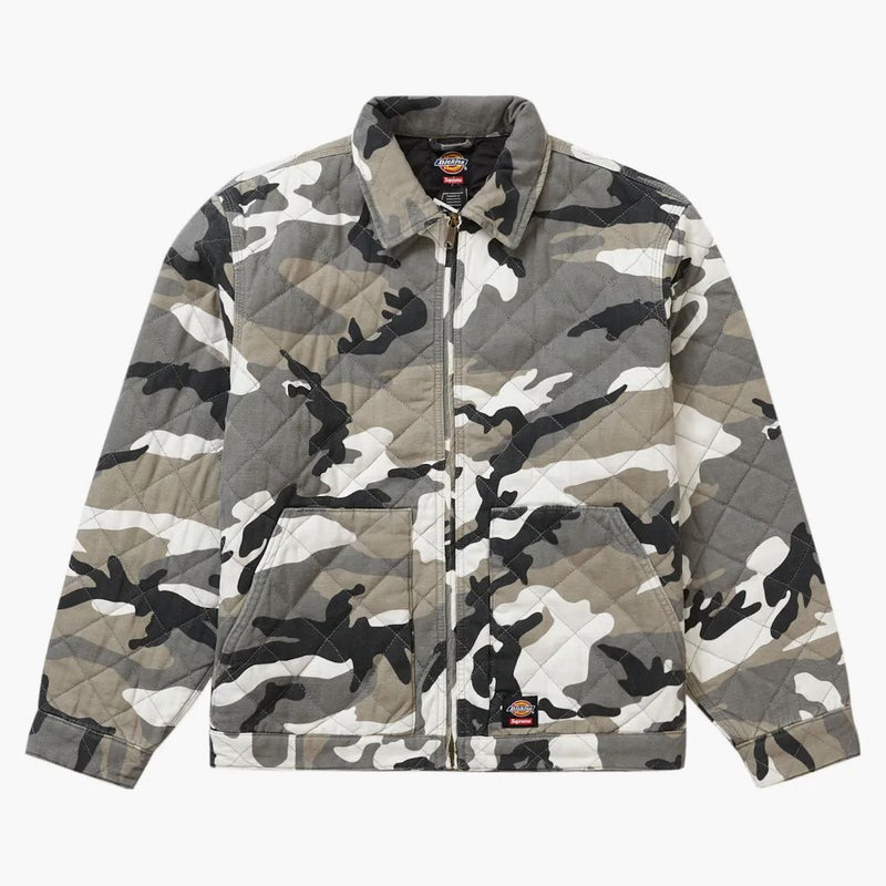 Supreme Dickies Quilted Work Jacket Gray Camo