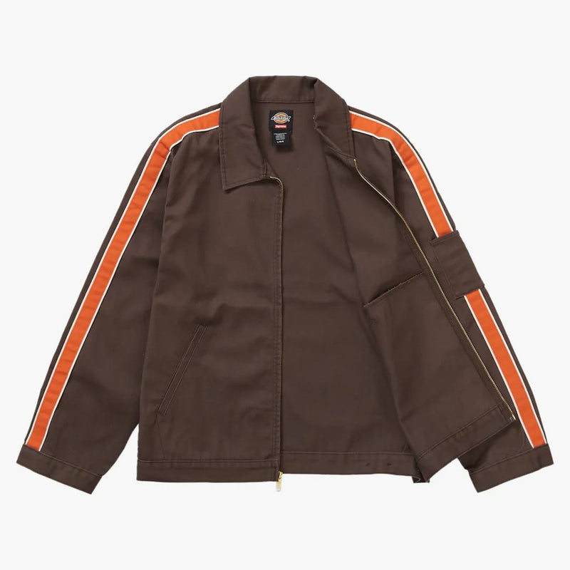 Supreme Dickies Stripe Eisenhower Jacket Brown