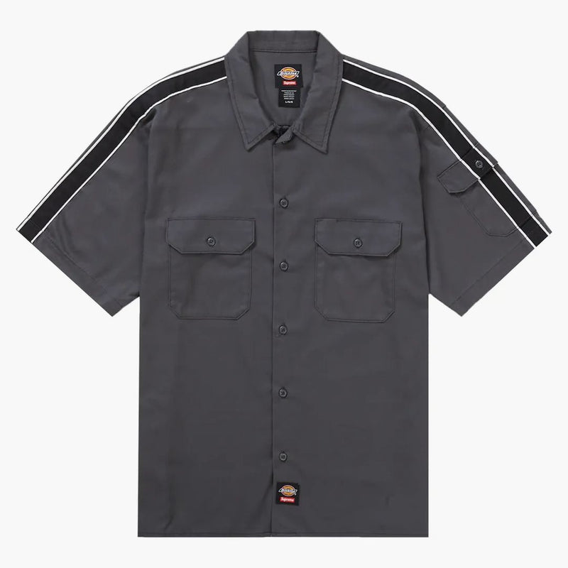 Supreme Dickies Stripe S/S Work Shirt Charcoal