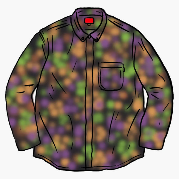 Supreme Digi Floral Corduroy Shirt Gold