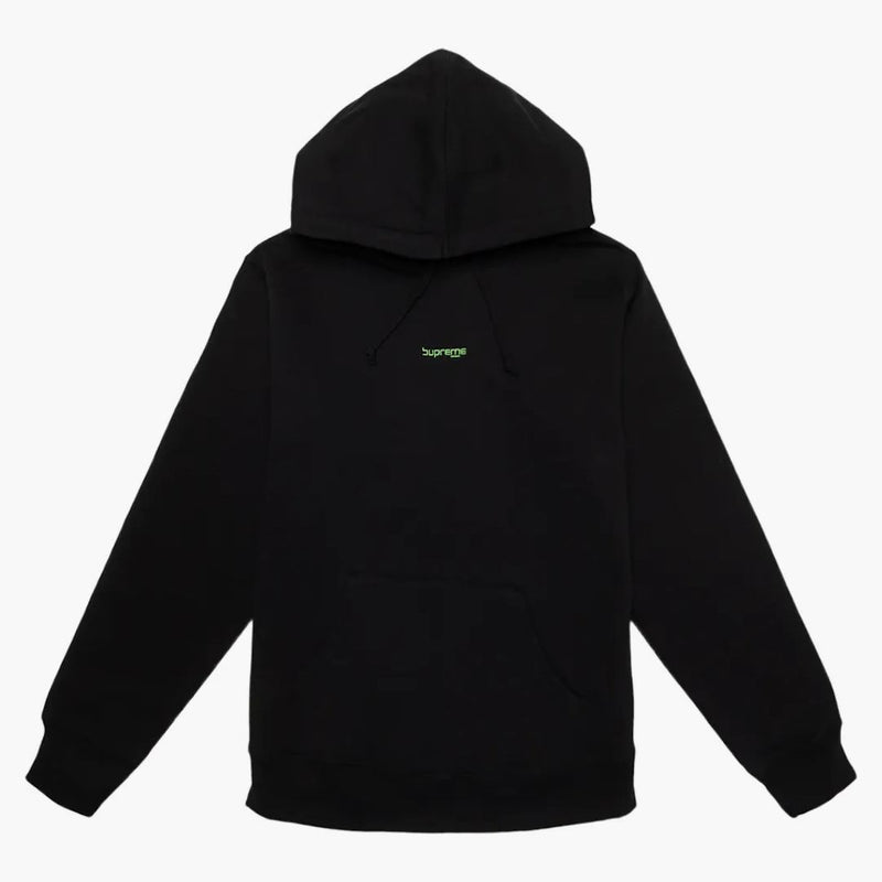 Nejvyšší digitální logo kapucí mikina černá