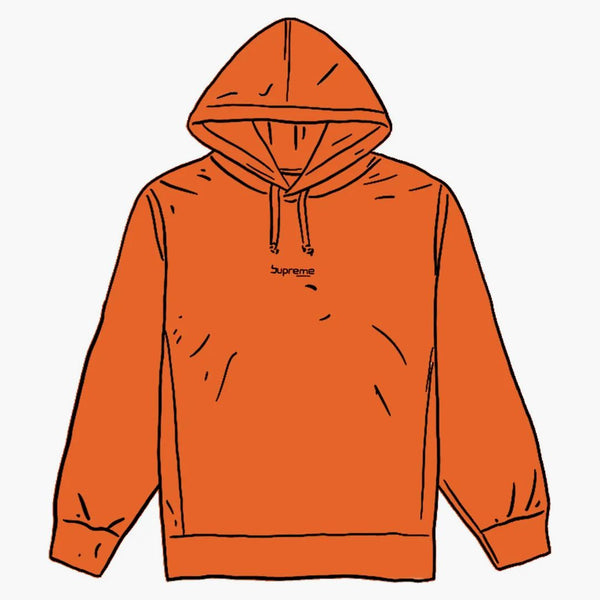 Supreme Digital Logo Hooded Sweatshirt Orange
