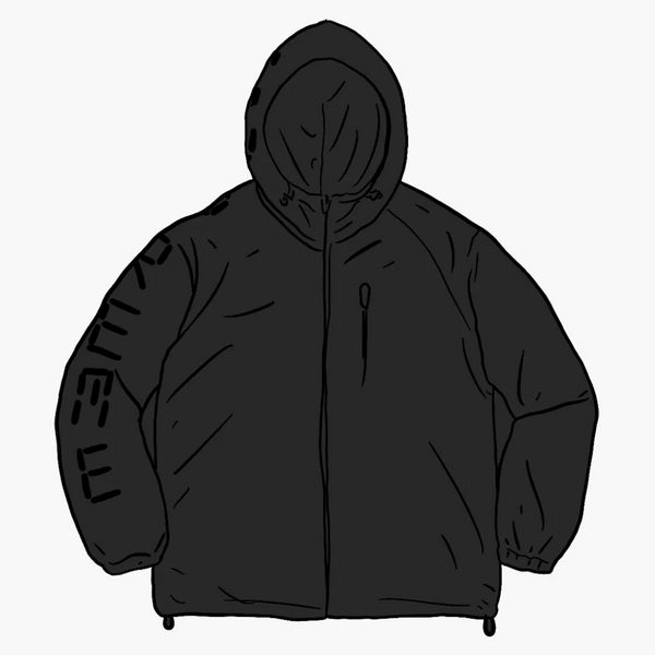 Nejvyšší digitální logo stopa bunda černá