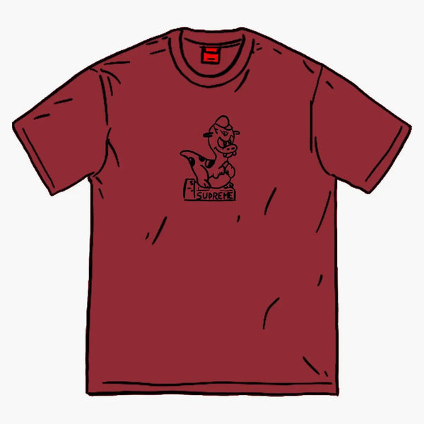 Supreme Dinosaur Tee Burgundy