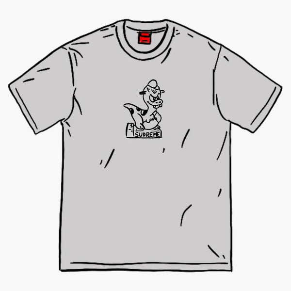 Supreme Dinosaur Tee Heather Grey