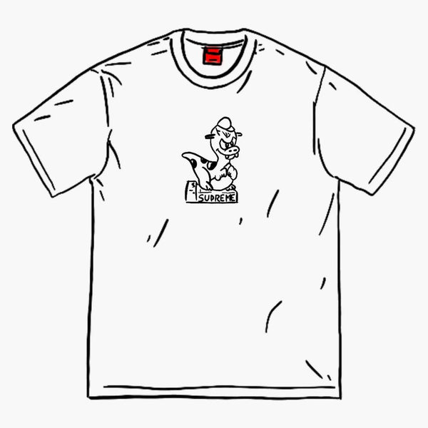 Supreme dinosaur tea white white