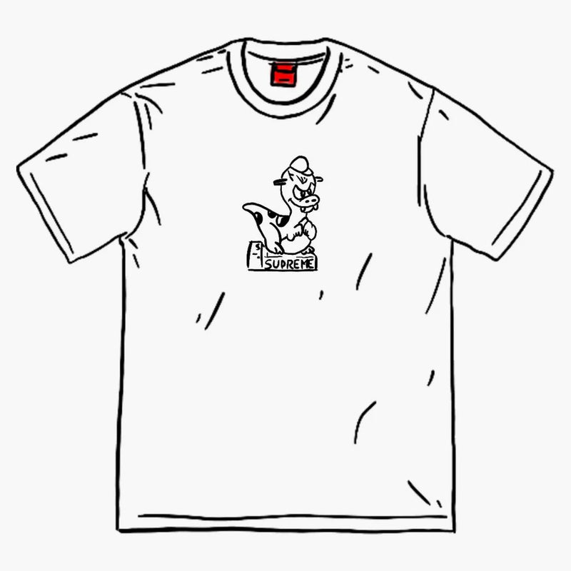 Supreme dinosaur tea white white