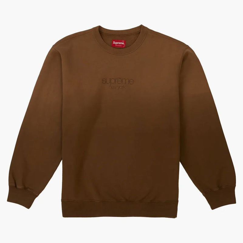 Högsta doppade crewneck brun