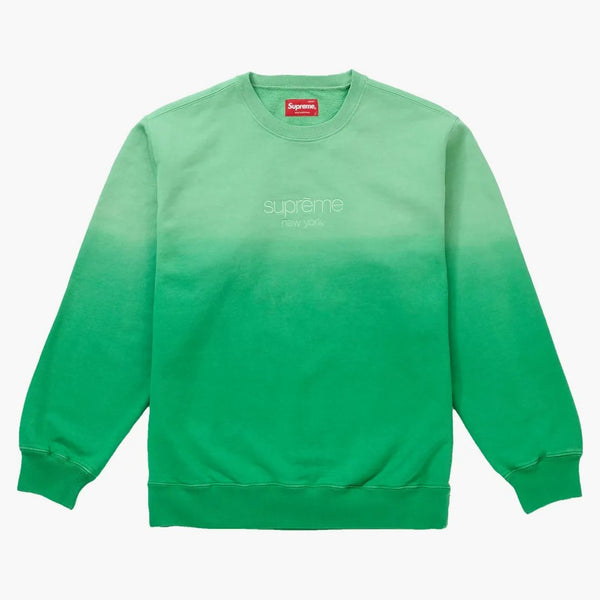Högsta doppade crewneck grön
