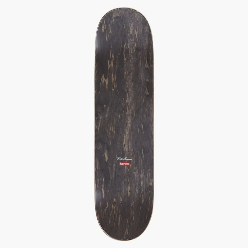 Nejvyšší zkreslené logo skateboard paluba žlutá