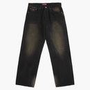 Supreme Distressed Loose Fit Selvedge Jean (fw25) Washed Black