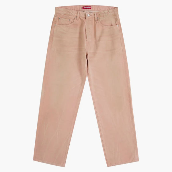 Supreme Distressed Loose Fit Selvedge Jean (fw25) Washed Pink