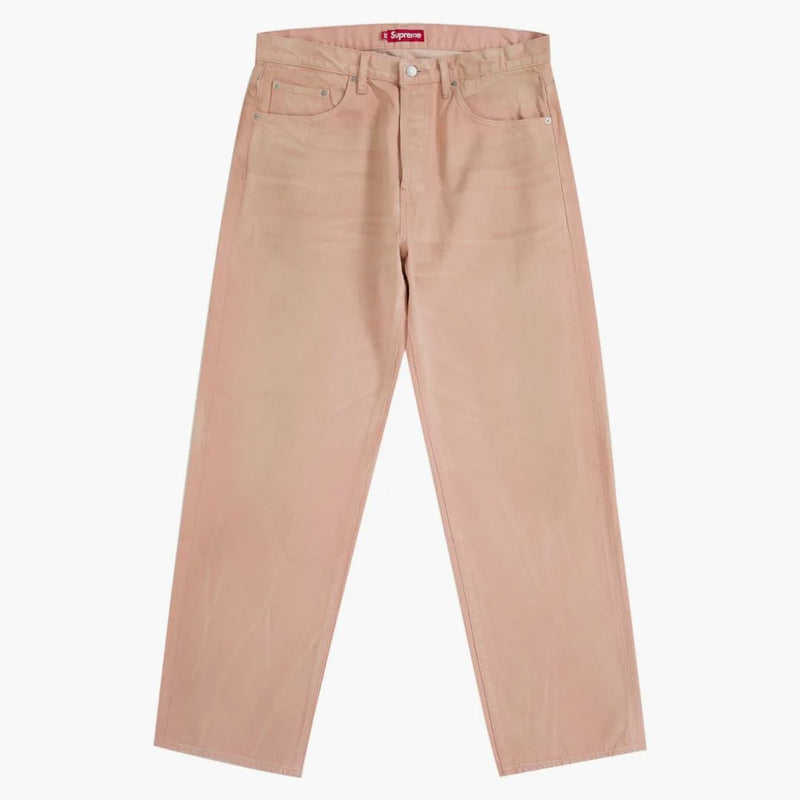 Supreme Distressed Loose Fit Selvedge Jean (fw25) Washed Pink