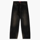 Supreme Distressed Loose Fit Selvedge Jean (SS24) Washed Black