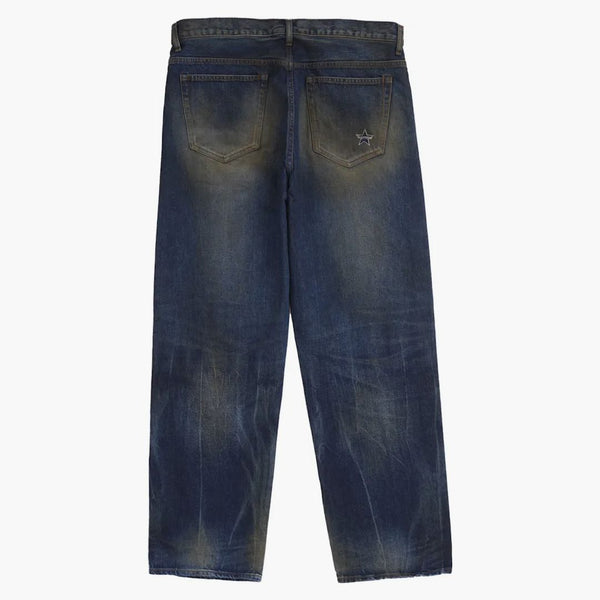 Supreme Distressed Loose Fit Selvedge Jean (ss25) Washed Indigo