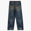 Supreme Distressed Loose Fit Selvedge Jean Washed Blue