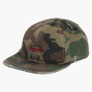 Supreme Distressed Script 6-panel Woodland Camo