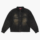 Supreme Distressed Selvedge Trucker Jacket (fw25) Washed Black