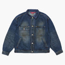 Supreme Distressed Selvedge Trucker Jacket (fw25) Washed Indigo