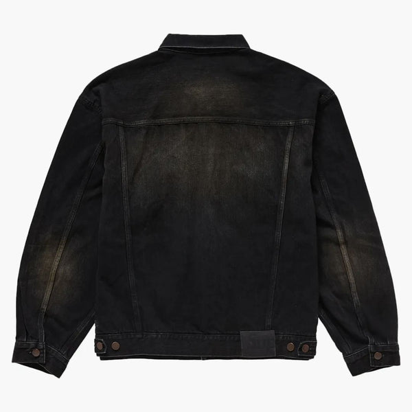 Nejvyšší zoufalá zoufalá bunda Trucker Bunda Black