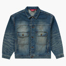 Högsta nödställda Selvedge Trucker -jacka tvättade indigo