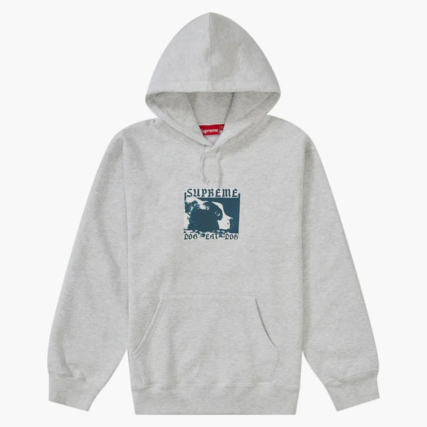 Supreme Dog Eat Dog Hooded Sweatshirt Ash Grey