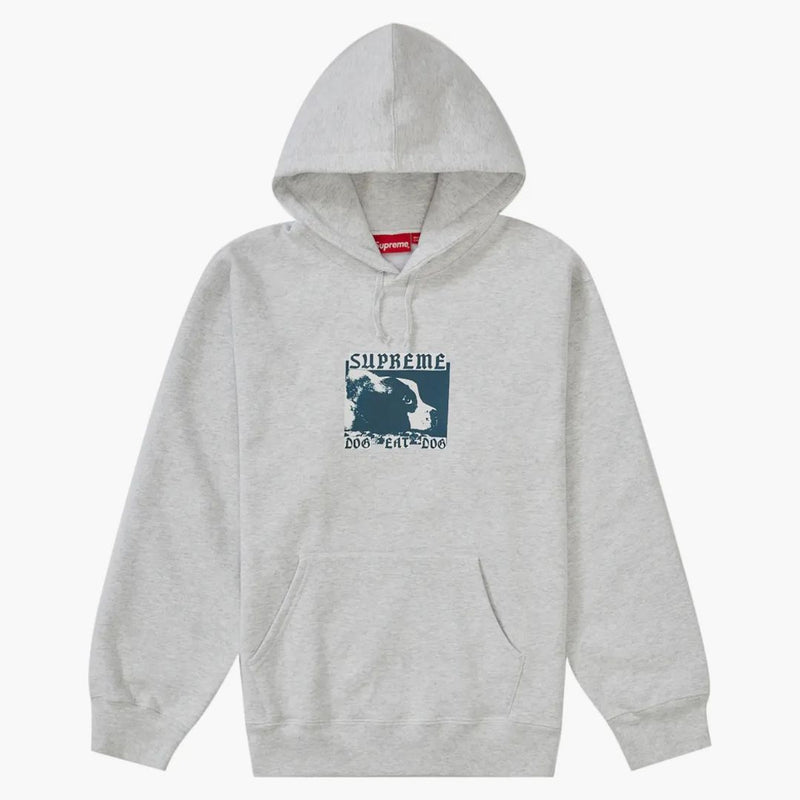 Supreme Dog Eat Dog Hooded Sweatshirt Ash Grey