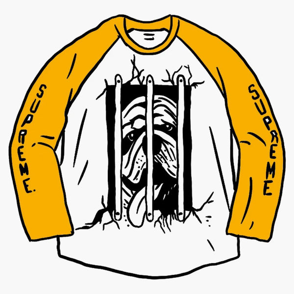 Supreme Dog Raglan L/S Top Yellow