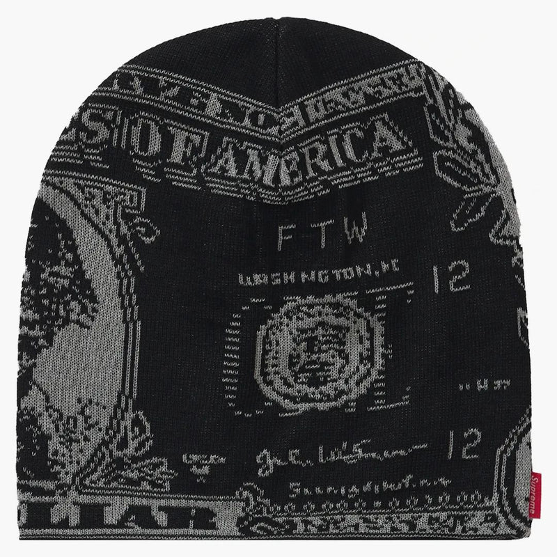 Supreme Dollar Beanie Black