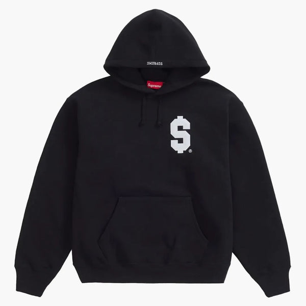 Supreme $ hooded sweatshirt black