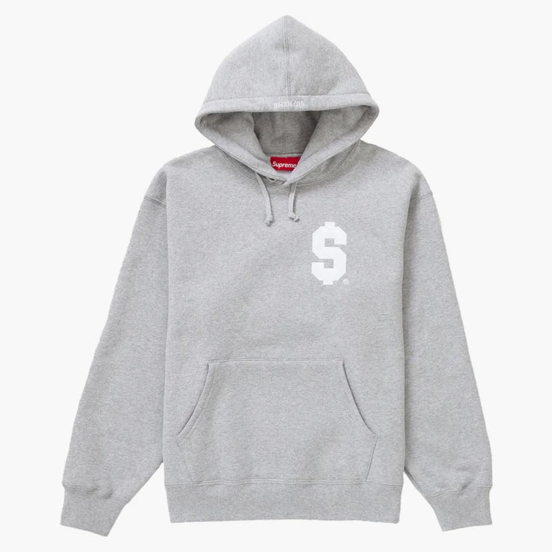 Supreme $ hooded sweatshirt Heather gray
