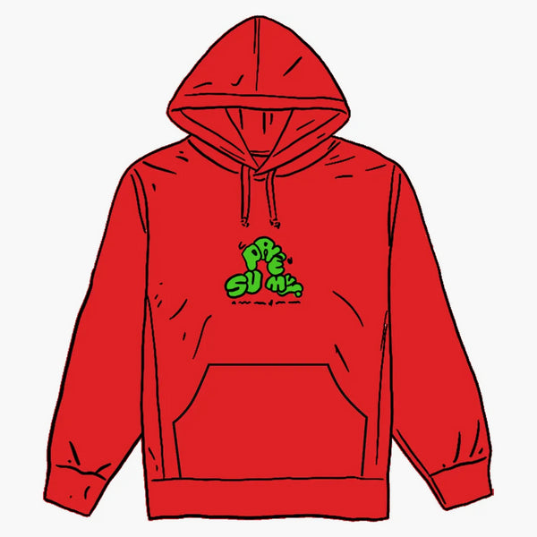 Supreme Don't Care Hooded Sweatshirt Burnt Red