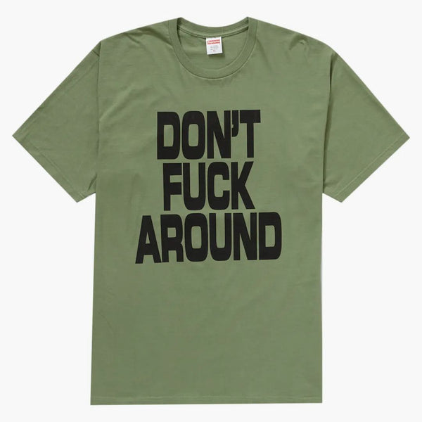 Supreme Don’t Fuck Around Tea Light Olive