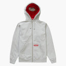 Supreme Double Hood FaceMask criticada sudadera con capucha Heather Gray