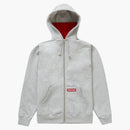 Supreme Double Hood FaceMask criticada sudadera con capucha Heather Gray