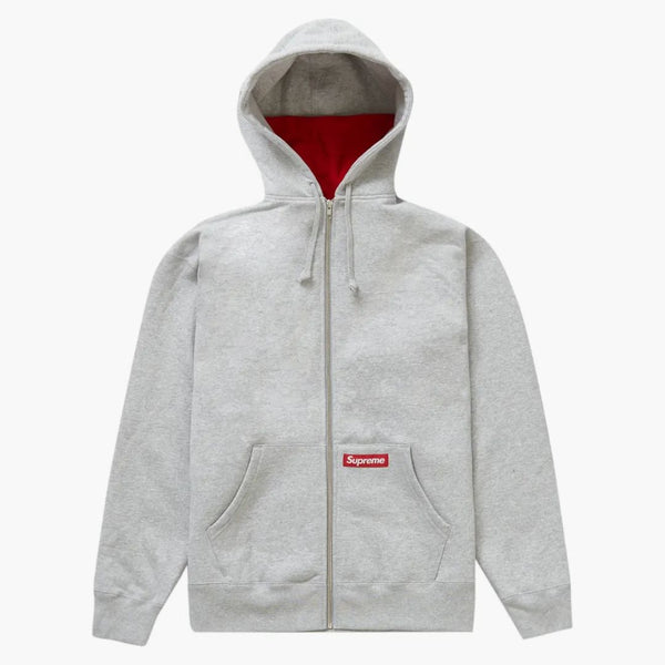 Supreme Double Hood Faemask Zap z kapturem bluza Heather Grey