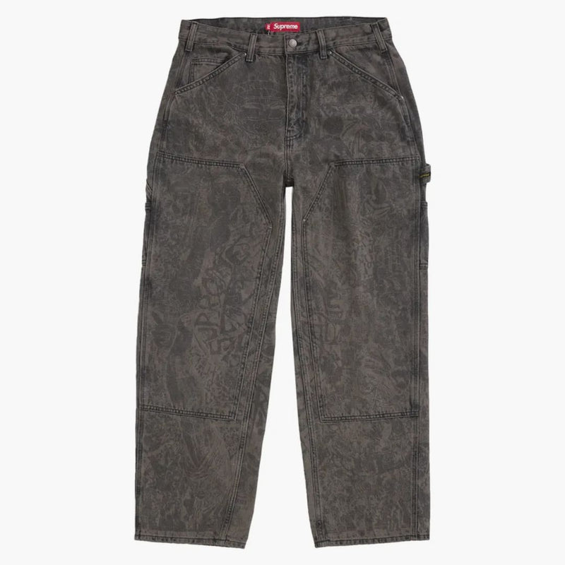 Supreme Double Knee Painter Pant (FW24) tvättade svart
