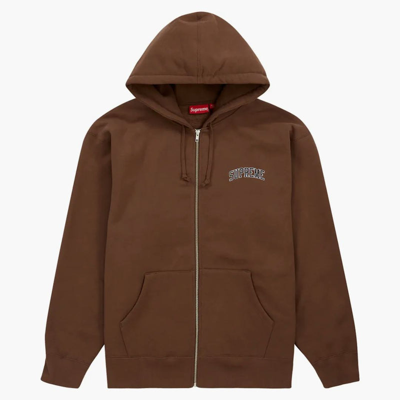 Supreme Doughboy Zip Up Hooded Sweatshirt Brown
