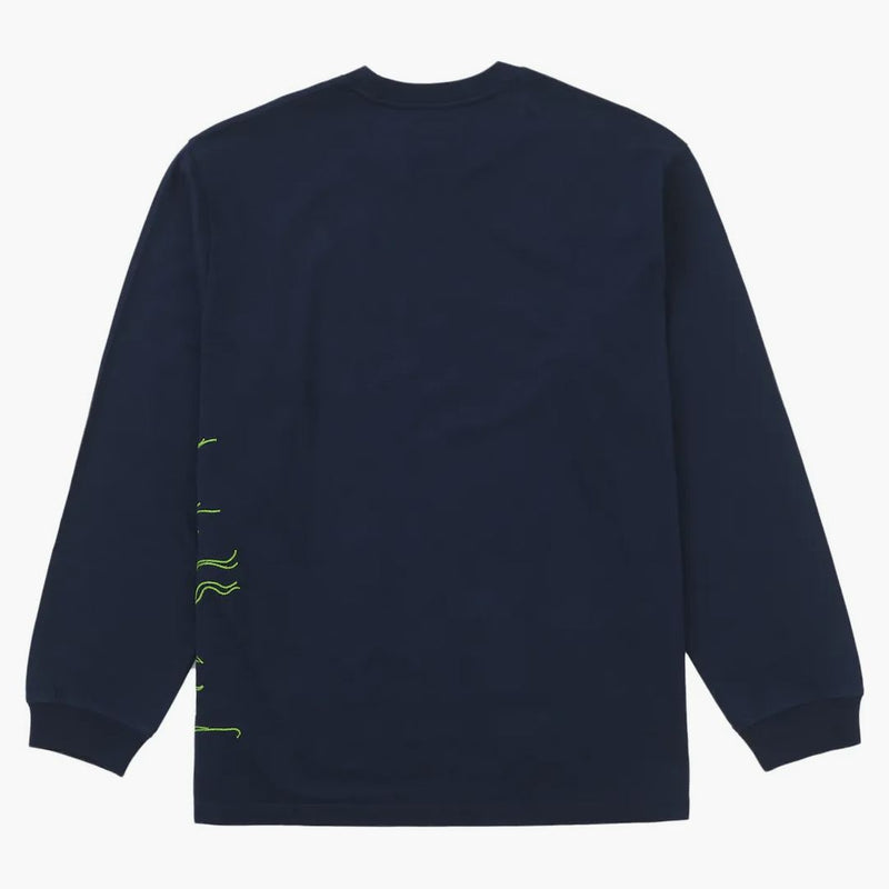 Nejvyšší drak vyšívané L/S Top Navy