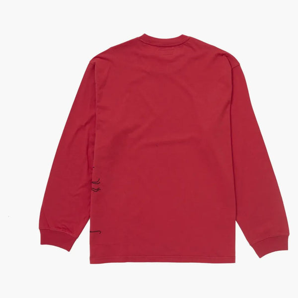 Supreme Dragon bordado L/S Top Red