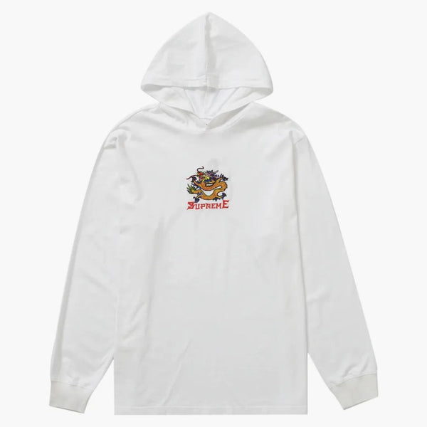 Supreme Dragon Hooded L/S Top White
