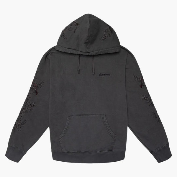 Supreme Dragon Overdyed Hooded Sweatshirt Black