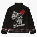 Supreme drama mask fleece jacket black