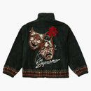 Giacca di pile di vello da maschera drammatica suprema verde scuro