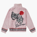 Giacca in pile della maschera drammatica suprema rosa