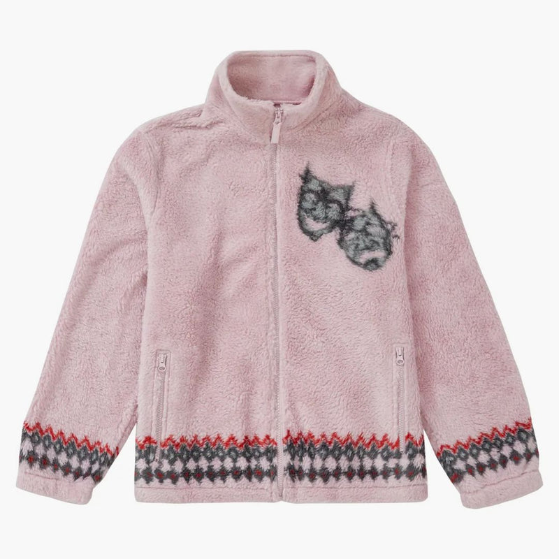 Supreme drama mask fleece jacket pink