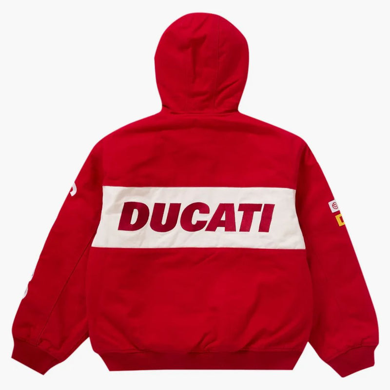 Giacca da lavoro con cappuccio supremo Ducati rosso