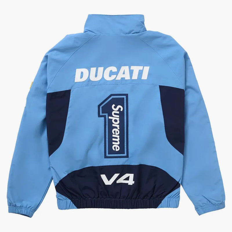 Giacca suprema Ducati blu azzurra