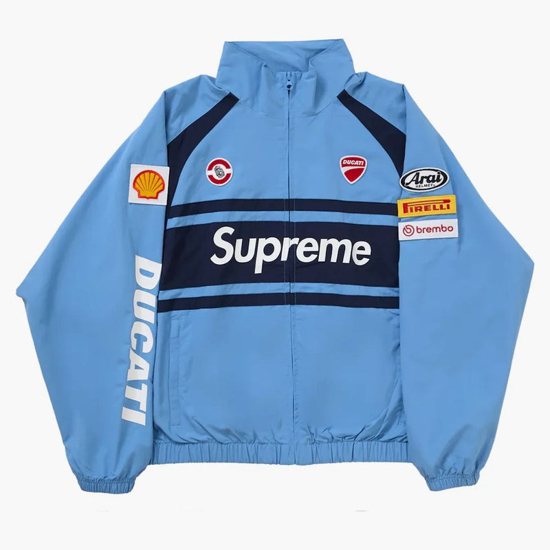 Giacca suprema Ducati blu azzurra